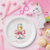Assiettes En Carton Douche nuptiale Coquette Pink Bow (Fête)