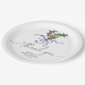 Assiettes En Carton Douche nuptiale de Noël (Angle)