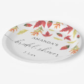 Assiettes En Carton Douche nuptiale feuille en chute (Angle)