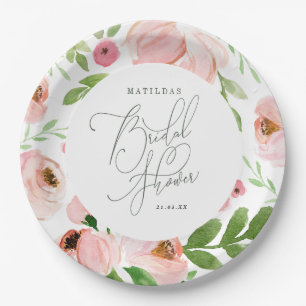 Assiettes En Carton Douche nuptiale florale