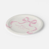 Assiettes En Carton Douche Rose Pâle à Main Bride à Arriver (Angle)