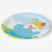 Assiettes En Carton Douches d'avril mignonnes (Angle)