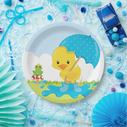 Assiettes En Carton Douches d'avril mignonnes (Fête)