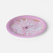 Assiettes En Carton Doughnut rose givrée, ardoise en papier mignonne (Angle)