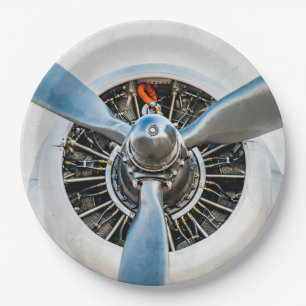 Assiettes En Carton Douglas DC-3 Aircraft. Hélice
