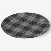 Assiettes En Carton Douglas Grey Taraid Plaid Black Grey (Angle)