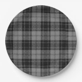 Assiettes En Carton Douglas Grey Taraid Plaid Black Grey (Devant)