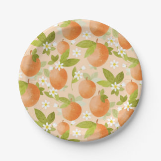 Assiettes En Carton Doux comme une fleur de pêche