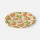 Assiettes En Carton Doux comme une fleur de pêche (Angle)