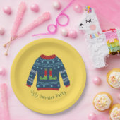 Assiettes En Carton Doux moche bleu avec pieds elfes (Fête)