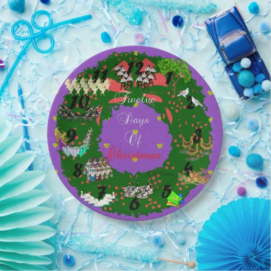 Assiettes En Carton Douze jours de Noël (Fête)
