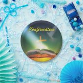 Assiettes En Carton Dove de confirmation, Bible, Croix (Fête)