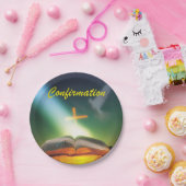 Assiettes En Carton Dove de confirmation, Bible, Croix (Fête)