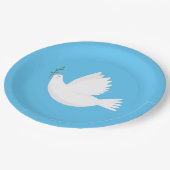 Assiettes En Carton Dove with olive branch (Angle)