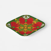 Assiettes En Carton Doves and Christmas Bows (Angulaire)