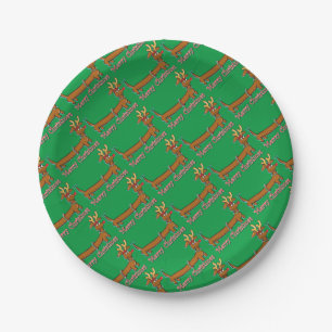 Assiettes En Carton Doxie-Joyeux-Noël