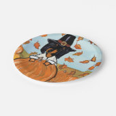 Assiettes En Carton Doxie Thanksgiving (Angle)