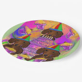 Assiettes En Carton Doxies rouges (Angle)