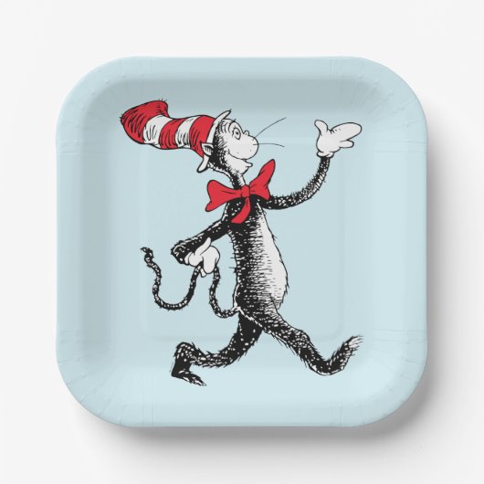 Assiettes En Carton Dr Seuss | Chat dans la marche des chats Casquette (Recto)