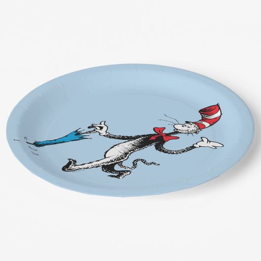 Assiettes En Carton Dr Seuss | Chat dans la marche des parapluies Casq (Angle)