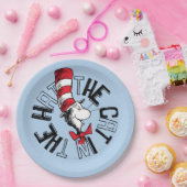 Assiettes En Carton Dr Seuss | Chat dans l'art rond Casquette (Fête)