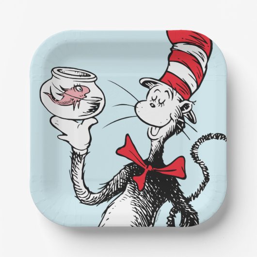 Assiettes En Carton Dr Seuss | Chat dans le Casquette & Krinklebine (Recto)