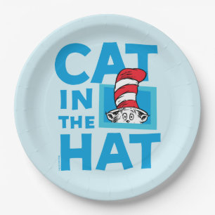 Assiettes En Carton Dr Seuss   Chat dans le logo du Casquette
