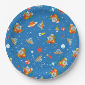 Assiettes En Carton Dr Seuss | Chat dans le Motif spatial Casquette (Devant)
