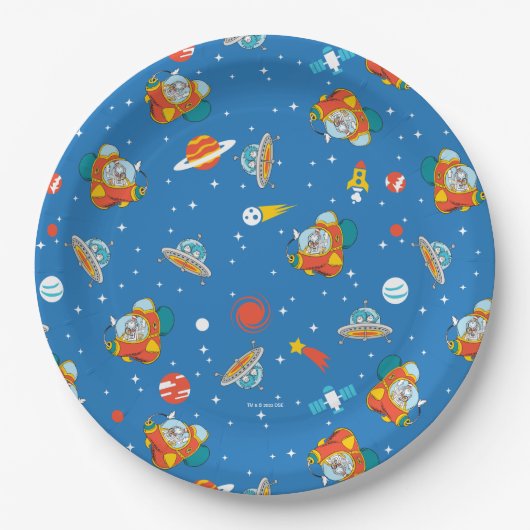Assiettes En Carton Dr Seuss | Chat dans le Motif spatial Casquette (Devant)