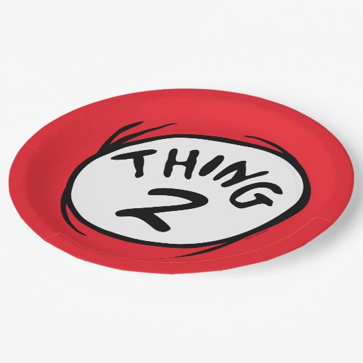 Assiettes En Carton Dr Seuss | Chose personnalisée Une chose deux (Angle)