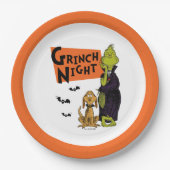 Assiettes En Carton Dr Seuss | Hallowen Grinch Night Graphic (Devant)