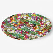 Assiettes En Carton Dr Seuss | Motif coloré Grinch (Angle)