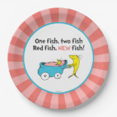 Assiettes En Carton Dr Seuss | Un poisson - Baby shower fille (Devant)
