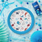 Assiettes En Carton Dr Seuss | Un poisson deux étoiles de poisson Moti (Fête)