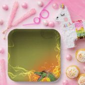 Assiettes En Carton Dragon (Fête)