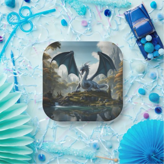 Assiettes En Carton Dragon (Fête)