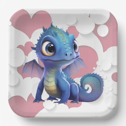 Assiettes en carton dragon (Recto)