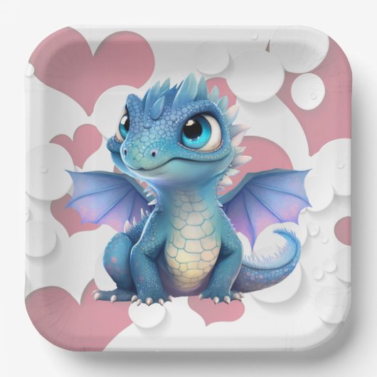 Assiettes en carton dragon (Recto)