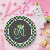 Assiettes En Carton Dragon 1er Plaques d'anniversaire Vert/Bleu/Gris (Fête)