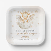 Assiettes En Carton Dragon Baby shower Cute Boho (Recto)