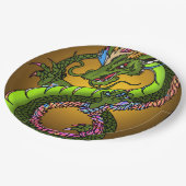 Assiettes En Carton Dragon chinois (Angle)