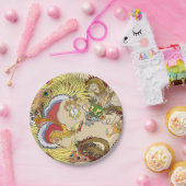 Assiettes En Carton Dragon chinois et phoenix (Fête)