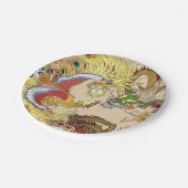 Assiettes En Carton Dragon chinois et phoenix (Angle)