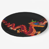 Assiettes En Carton Dragon de défilé chinois (Angle)