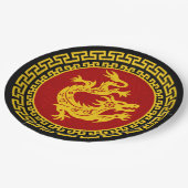 Assiettes En Carton Dragon de Nouvel An chinois ornemental (Angle)