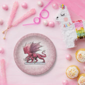 Assiettes En Carton Dragon de pierre de naissance de janvier : Plaques (Fête)