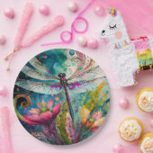 Assiettes En Carton Dragon d'encre et d'aquarelle de stylet (Fête)