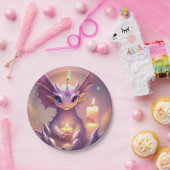 Assiettes En Carton Dragon d'Imaginaire aux bougies d'anniversaire (Fête)