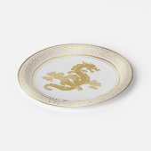 Assiettes En Carton Dragon d'or du Nouvel An chinois (Angle)