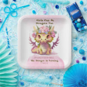 Assiettes En Carton Dragon fille de deux ans (Fête)